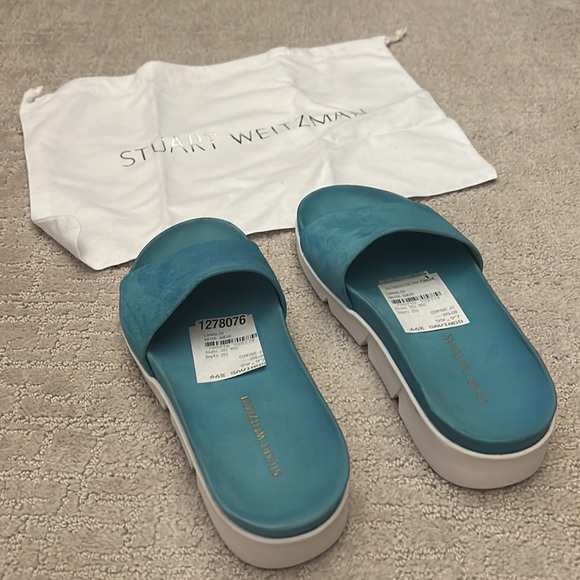 Stuart Weitzman Slides w/ Storage Bag - Picture 1 of 4